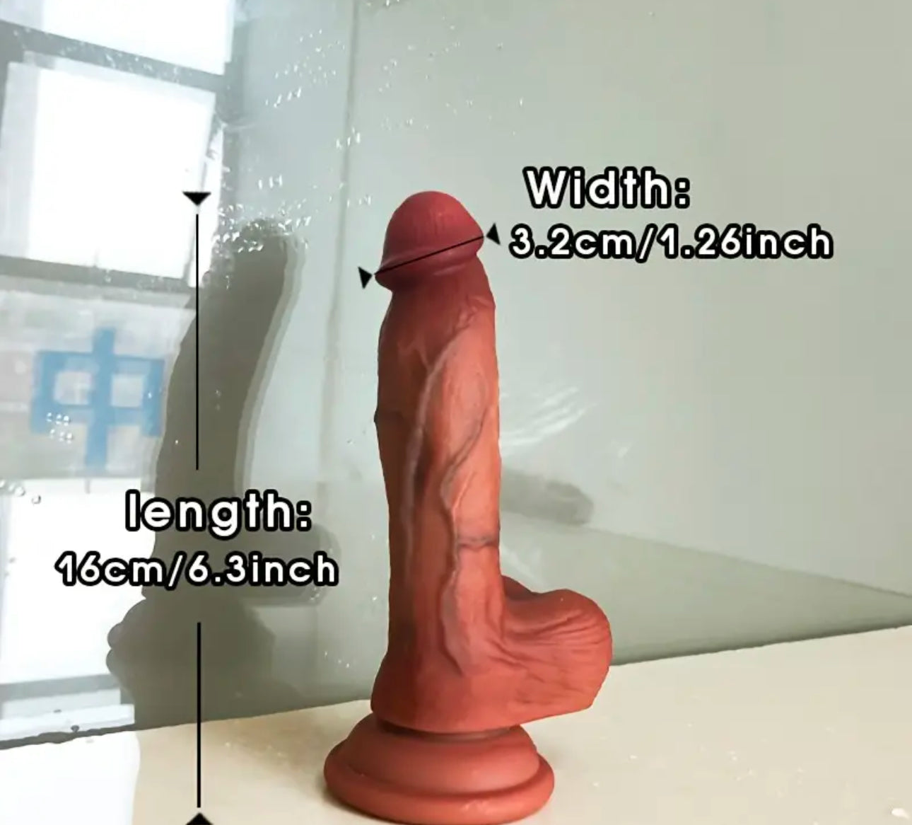 Gode réaliste, 16 cm