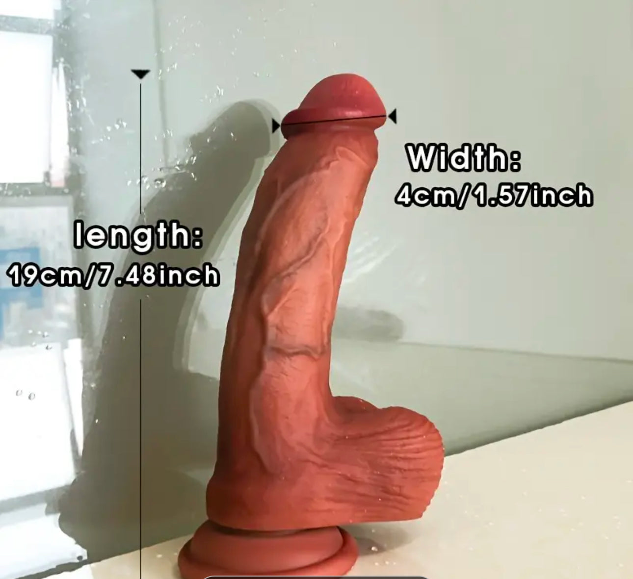 Gode réaliste, 19 cm